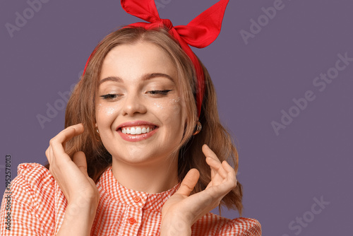 Beautiful young woman with ...