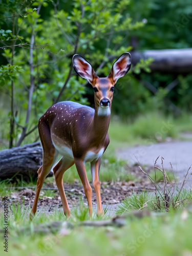 blacktail doe alertly walking