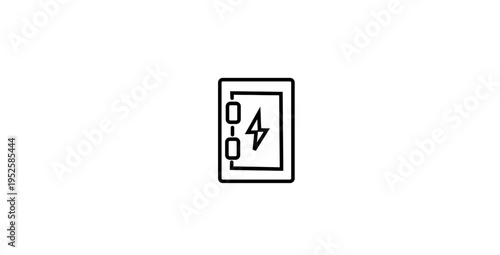 Battery charging technology outline icons set. battery power, charging energy, electricity symbol, mobile battery, electric device, lightning bolt, power indicator