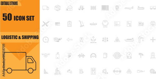 Truck Icon Logistics Shipping Delivery.