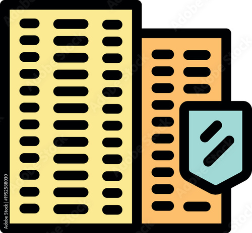 Insurance policy protects buildings, providing safety and security for property owners and tenants