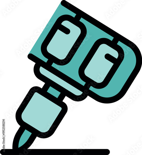 Tattoo machine creating a precise line, essential equipment for skilled tattoo artists in modern body art