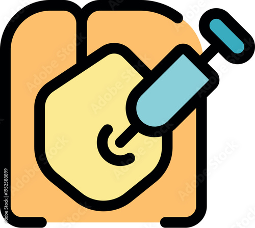 Medical syringe injecting a dose of vaccine into a buttock representing vaccination and immunization against diseases