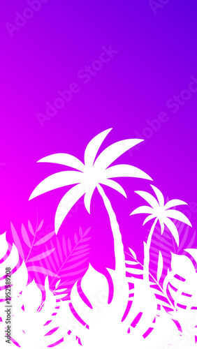 palme, estate, isola tropicale, tropici, mare, tramonto