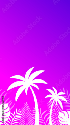 palme, estate, isola tropicale, tropici, mare, tramonto