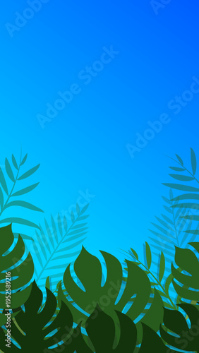 palme, estate, isola tropicale, tropici, mare, cielo azzurro