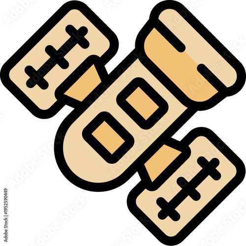 Satellite orbiting earth, transmitting data for space exploration and communication
