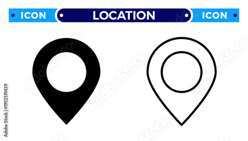 Map Pointer Pin for GPS Navigation Location Tracking and Destination Point Vector Icon Set