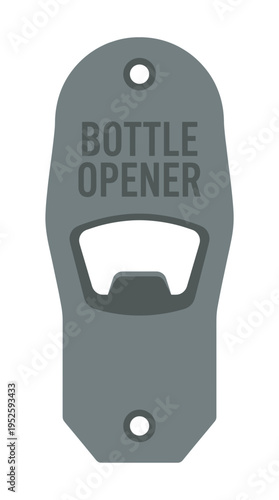 A silver bottle opener