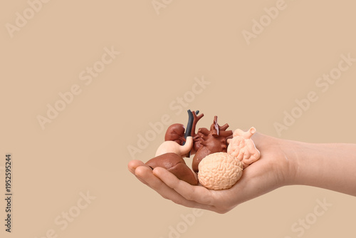 Female hand with human inte...