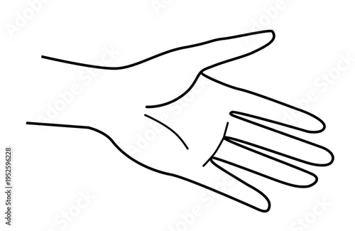 手の表現 モノクロ線画 アイコン