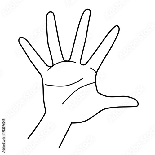 手の表現 モノクロ線画 アイコン