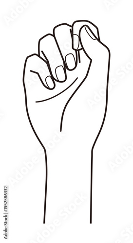 手の表現 モノクロ線画 アイコン