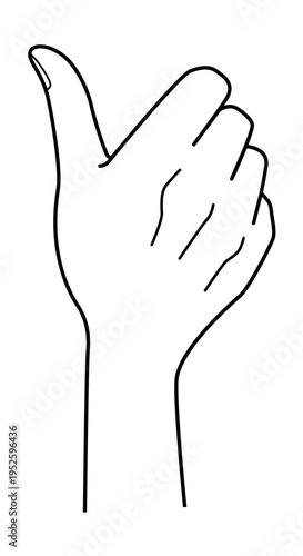 手の表現 モノクロ線画 アイコン
