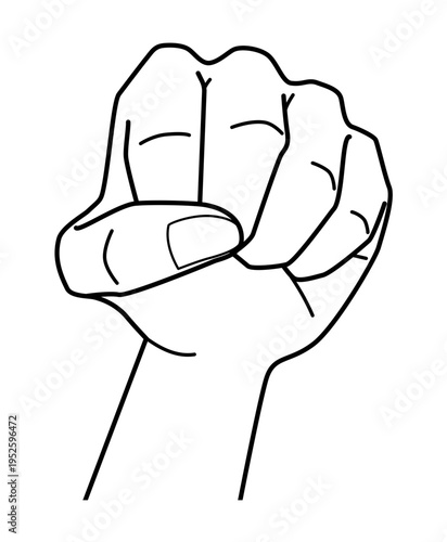 手の表現 モノクロ線画 アイコン