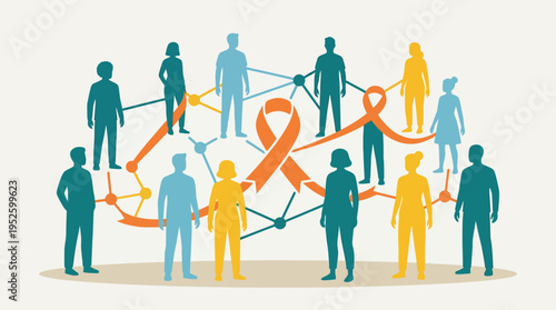 Diverse people holding hands together.