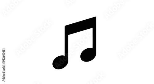 Black Eighth Note Music Symbol.