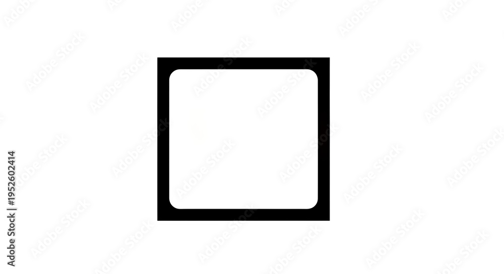 Fototapeta premium Empty Square Checkbox Graphic on White Background.