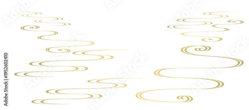 流水紋の背景イラスト　和風　波紋　吉祥文様