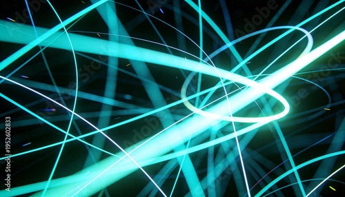 glowing blue lines, abstract pattern photo for tech and design