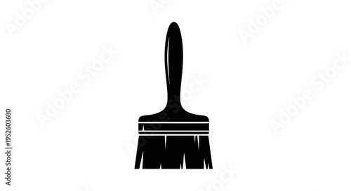 Black paint brush with handle 1.