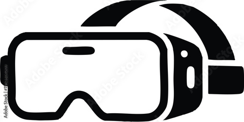 Virtual Reality Headset Icon for Digital Immersion.
