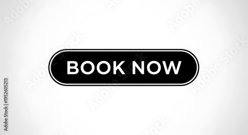 Black book now button on a white background