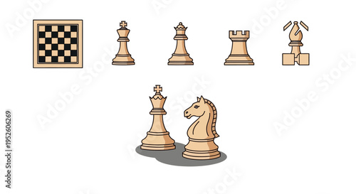 chess pieces on a board game.
