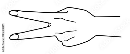 手の表現 モノクロ線画 アイコン