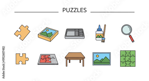 puzzle pieces and solving concepts.