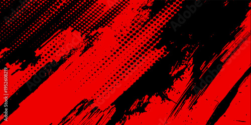Black and red grunge texture. Scary red black scary background