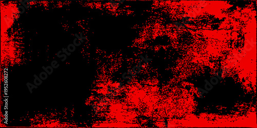 Black and red grunge texture. Scary red black scary background
