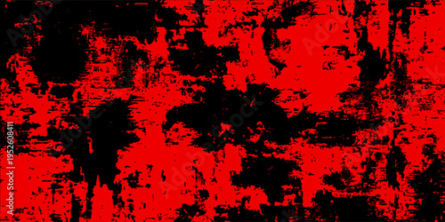 Black and red grunge texture. Scary red black scary background