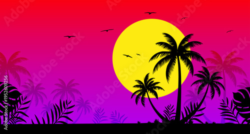 panorama, spiaggia, estate, mare, vacanze, tropicale, palme, oceano, isola tropicale,