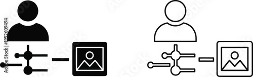 User Image Editing Settings Icon Set Vector