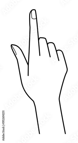 手の表現 モノクロ線画 アイコン