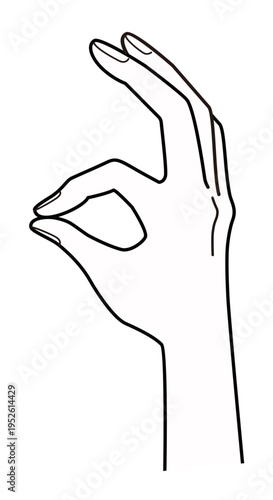 手の表現 モノクロ線画 アイコン