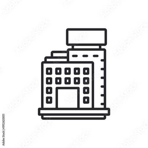hotel icons set outline and Flat Style,transparent background