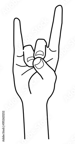 手の表現 モノクロ線画 アイコン