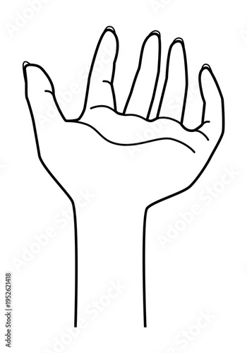 手の表現 モノクロ線画 アイコン