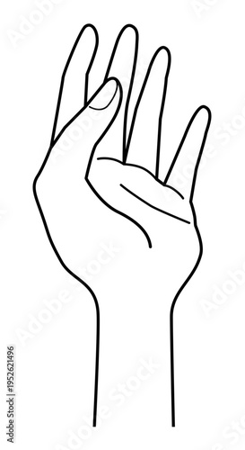 手の表現 モノクロ線画 アイコン