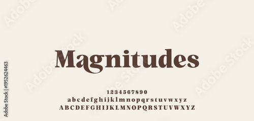 Lettering Minimalist Fashion. Elegant alphabet letters serif font and number. Typography fonts regular uppercase, lowercase.