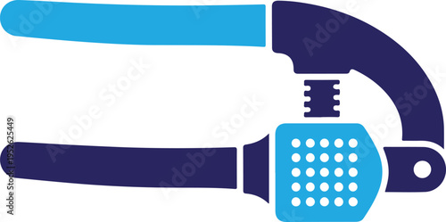 Silhouette of blue handled kitchen tool isolated on transparent background