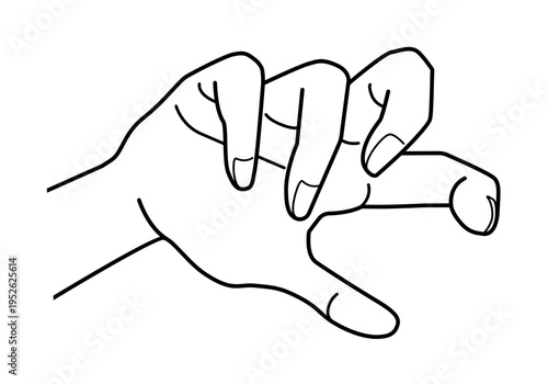 手の表現 モノクロ線画 アイコン