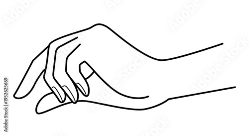 手の表現 モノクロ線画 アイコン