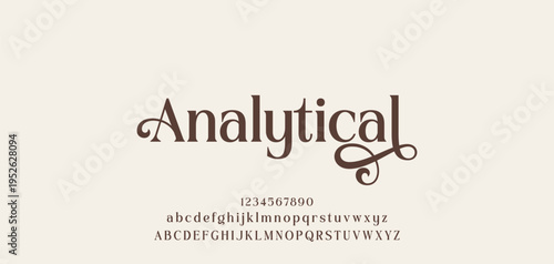 Elegant ligature alphabet letters font logo. Typography luxury classic lettering serif fonts decorative wedding vintage retro logos, design for fashion,beauty shop and brand . vector illustration