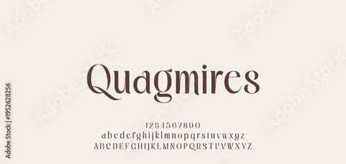 Elegant ligature alphabet letters font logo. Typography luxury classic lettering serif fonts decorative wedding vintage retro logos, design for fashion,beauty shop and brand . vector illustration