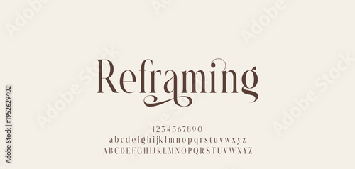 Elegant ligature alphabet letters font logo. Typography luxury classic lettering serif fonts decorative wedding vintage retro logos, design for fashion,beauty shop and brand . vector illustration