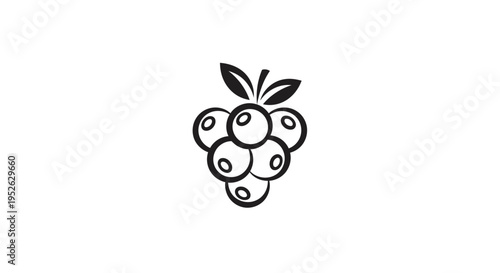 Blackberry fruit icon graphic design element.
