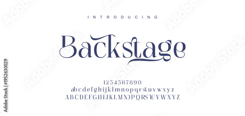 Elegant ligature alphabet letters font logo. Typography luxury classic lettering serif fonts decorative wedding vintage retro logos, design for fashion,beauty shop and brand . vector illustration